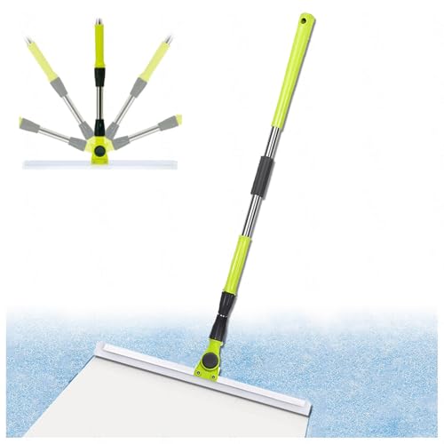 Squeegee for Floor, with 51 Long Handle Rubber Broom for Pet Hair Hardwood Floor, Squeegee Mop for Floor for Concrete Floor,Bathroom Tile,Large:50×130cm - size: Large:50×130cm