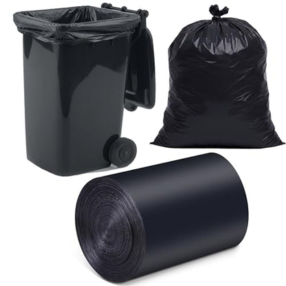 MakMeFre 33 Gallon Multipurpose Tear-Resistant Trash Bags,Heavy Duty,Tastless and Black Garbage Bags (30 Count,80x100cm) - style: 33Gallon(30Counts)BlackColor
