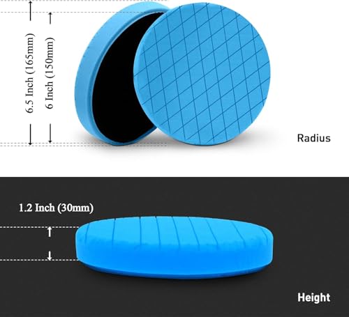 Autolock 6" Buffing Polishing Pads, 6Pcs 6.5inch 165mm Face for 6 Inch Backing Plate Compound Buffing Sponge and Woolen Pads Cutting Polishing Pad Kit for Car Buffer Polisher, Polishing and Waxing - size: 6.5 Inch