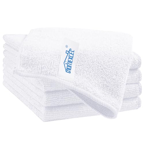 HOMEXCEL White Cleaning Rags 5 Pack, Highly Absorbent Microfiber Cleaning Cloth for Kitchen, Lint Free, Scratch-Free, Reusable Microfiber Towels for House, Window and Glass, Cars, 11.5 X11.5 inch - color: White