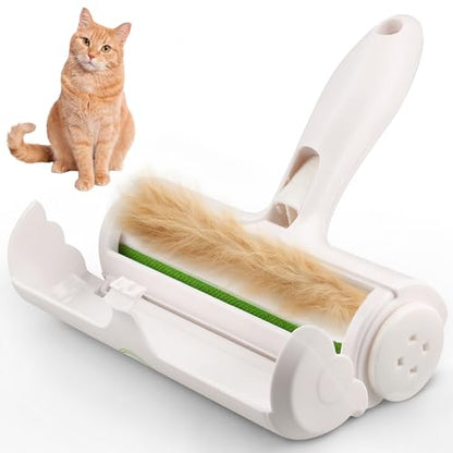Roller Pet Hair Remover – Reusable Lint Roller for Cat & Dog Hair on Carpet, Couch, Car, Furniture, Rugs & Bedding – Portable, Eco-Friendly