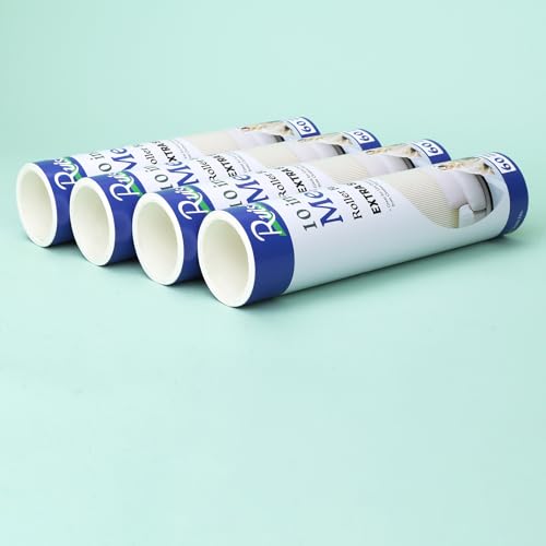 10 inch Mega Lint Roller Refills for Evercare Layers Smart Design Large Lint Rollers, 50% Stickier Refills Pack of 4, 60 Sheets per Refill, Total 240 Extra Sticky Sheets - size: 10 inch