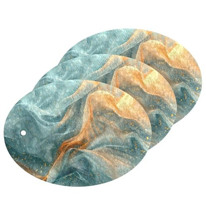 YETTASBIN Marble 3PCS Wood Pulp Scrub Sponges, Reusable Absorbent Household Cleaning Sponge Non-Scratch Kitchen Dish Sponges, Multi-Surface Safe Scrubber for Nonstick Pans, Pots