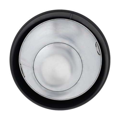 15.5 Gallon Trash Can Open Top, Stainless Steel Garbage Can, Heavy Duty Commercial Round Trash Bin, Industrial Waste Basket Container, Metal Garbage Cans for Restaurant, Kitchen, Office