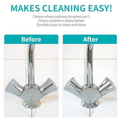 Hard Bristle Crevice Cleaning Brush for Household Use, Multifunctional Crevice Cleaning Tool, Home Essentials, Upgraded Gap Cleaning Brush for Bathroom, Kitchen, 6Pcs