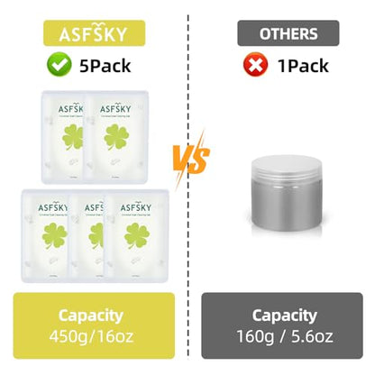 ASFSKY Car Cleaning Gel Putty - Reusable Keyboard Cleaner Slime for Car, Keyboard, Dust - 5 Pack (Yellow) - color: Yellow 5 Pack