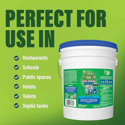Best Eco Friendly Drain Line Cleaner | Main Drain Lines | Sink and Floor Pipes | Sewers | Urinals | Toilets | for use in Residential or Commercial Drains
