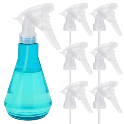 6Pcs Clear Spray Bottle Replacement Nozzle- Reusable Quality Trigger Spray Nozzles with Mist Stream Sprayer, Fit Standard 28/400 Neck 32oz, 16oz, 8oz Bottles for Garden Home Kitchen Office Gifts - color: Clear