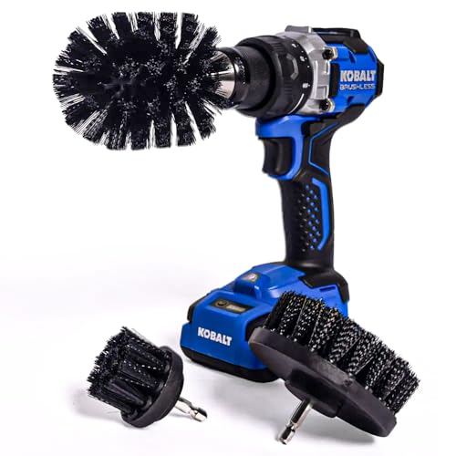 Diamond Shine 3-Pack Firm Drill Brush Attachment Set – Turns Drill Into Electric Power Scrubber for Brick, Fences, Cement, Decks, Metal & Grills