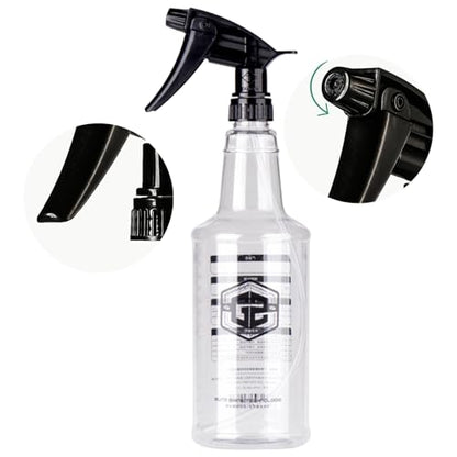 Freebily Spray Bottles 750ml Mist Spraying Empty Water Sprayer Bottle Plastic Refillable Containers for Cleaning Solutions Black One Size - color: Black