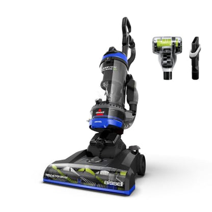 Bissell CleanView Swivel Rewind Vacuum with Automatic Cord Rewind, TurboEraser Upholstery Tool, Triple Action Brush Roll, Swivel Steering, Extension Wand, Easy-Empty Dirt Tank, Multi-Cyclonic Suction