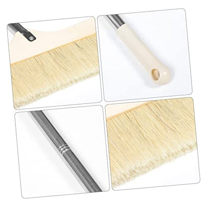 Baluue Soft Bristle Cleaning Brush Long Handle Broom for Floor Cleaning Telescopic Sweeper Detachable Head Broom for Indoor Outdoor