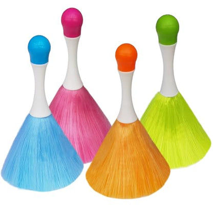 4 Pack 8" Hand Grips Microfiber Washable Duster, Suitable for Light Daily Household Dusting, Electrostatic Feather Duster Brush,Cleaning Supplies for Book,Screen,Sofa,Car,Furniture,Photo Frames