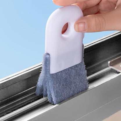Groove Cleaning Brush Window Track Cleaner Window Sill Cleaner Sliding Door Track Crevice Clean Brushes,White - color: White
