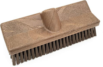 SPARTA 40423EC01 Plastic Floor Scrub Brush, Wall Brush, Equipment Brush With Nonabsorbent Bristles For Industrial Kitchens, Hospitals, Commercial Cleaning, 10 Inches, Brown - color: Brown