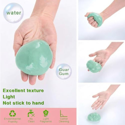 ASFSKY Car Cleaning Gel (5 Pack) Cleaning Putty Universal Dust Cleaning Car Interior Cleaner Keyboard Dust Remover Car Slime Gifts for Men Women Girl - color: Soft green 5 packing
