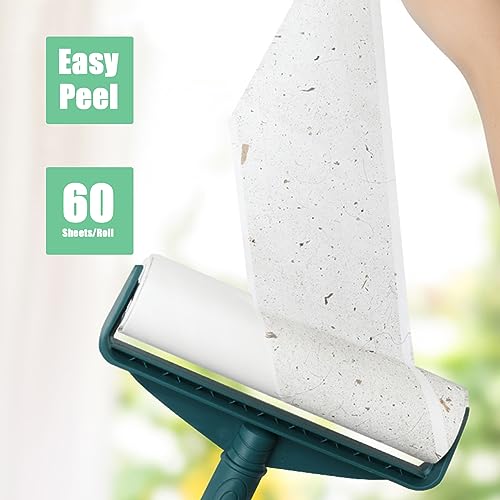 7.5 inch Lint Roller Refills Only, Pet Hair Remover Refills for Clothes Carpet Floor Couch, Extra Sticky Lint Brush Roller Refills, Pack of 5 Rolls, Total 300 Sheets (7.5'' Wide) - size: 7.5'' Wide (Pack of 5, Total 300 Sheets)