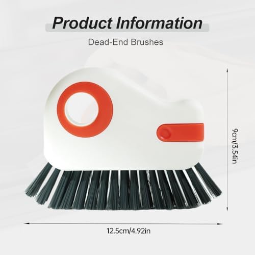 2 in 1 Groove Cleaning Brush Window Track Cleaning Tools, 2025 New Hard Bristle Crevice Cleaning Brush with Hidden Scraperfor Sliding Door Track, Window Sill, Shutter Door(Grey,2pcs) - color: Grey,2pcs