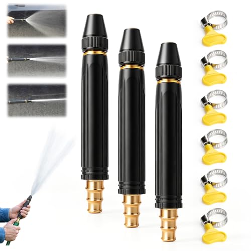 2026 New Heavy Duty Adjustable Twist Hose Nozzle Jet Nozzle, High Pressure Powerful Cleaning Spray Evenly, Jet Nozzle for Outdoor Cleaning, Watering Plants and Car Washing (Style-B*3) - color: Style-B*3