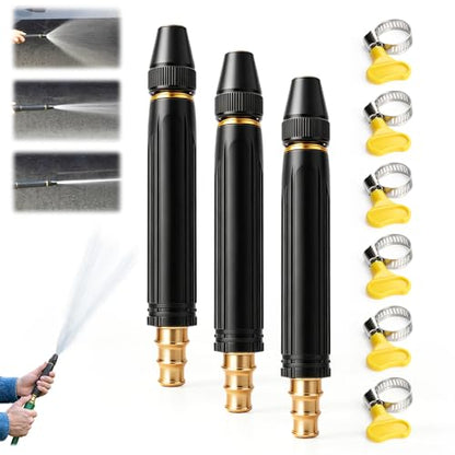 2026 New Heavy Duty Adjustable Twist Hose Nozzle Jet Nozzle, High Pressure Powerful Cleaning Spray Evenly, Jet Nozzle for Outdoor Cleaning, Watering Plants and Car Washing (Style-B*3) - color: Style-B*3