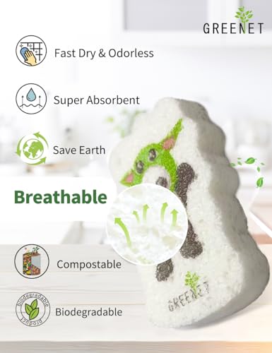 Eco-Friendly Compressed Cellulose Pop-Up Sponges, Expandable Cartoon Design – Biodegradable Dish & Surface Scrubbers, 6-Pack - style: Pop Up Cartoon Printed 6 Pack