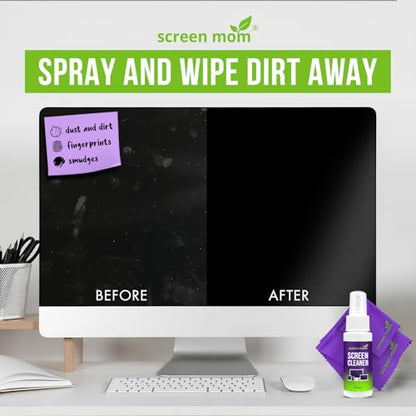 Screen Mom Screen Cleaner Purple Microfiber Cloths (6-Pack) - Microfiber Screens Cleaner Cloths, TV Cleaning Cloth for Electronic Cleaners, Laptop, Computer & Car Screens Cleaning Kit, TV Cleaners