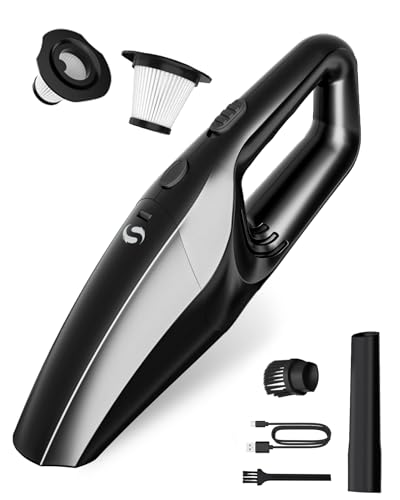 Handheld Vacuum Cordless Cleaner, Portable Mini Car Handheld Vacuum, Vacuum Portable with HEPA Filter, Hand Held Cordless for Car Accessories, Pet Hair, Home, Office - color: Black Cordless