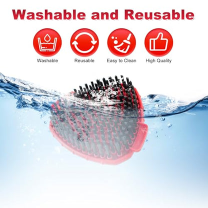 Mop Scrub Brush & Replacement Base for O-Cedar EasyWring 1-Tank | Heavy duty stiff bristle replacement triangle brush & base combo, perfectly fits O-Cedar EasyWring 1-Tank spin mop - size: 1 Scruber + 1 Base