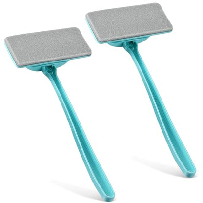 Enhon 2 Pack Mesh Screen Cleaner, Window Screen Cleaning Brush Washing Equipment, Detachable Window Cleaner Tool with Wet and Dry Dual Use