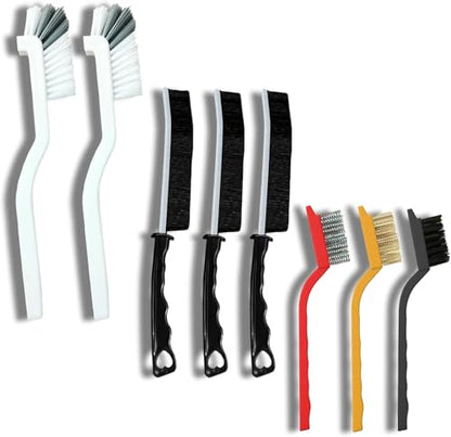 8PCS Crevice Cleaning Brush Set, Multi-Purpose Hard Bristle Brushes for Deep Cleaning Kitchen, Bathroom, Grout, Sink, Cup, Teapot, Bottle, Blender, Corners, Tight Spaces & More