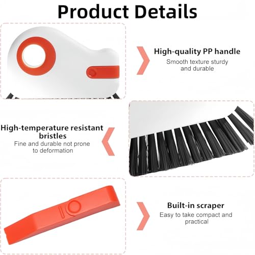 2 in 1 Groove Cleaning Brush,Window Track Cleaner, Effective Window Sill Cleaner Tool Perfect for Sliding Door Tracks and Glass Door Grooves for Home Bathroom Kitchen Use