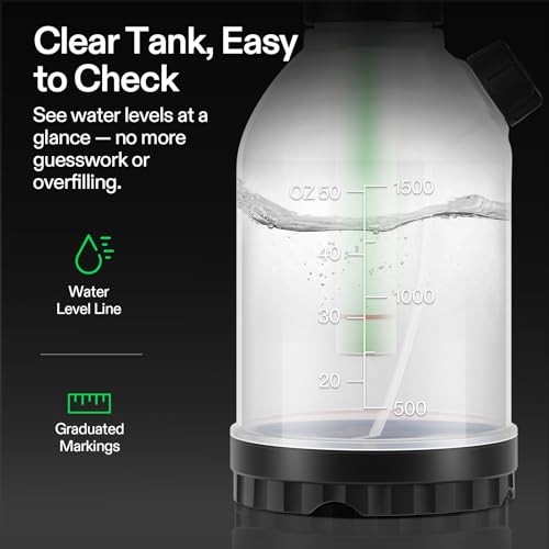 VIVOSUN 50oz Pump Sprayer, Portable Water Spray Bottle for Spraying Plants, Flowers, Weeds and Cleaning, Hand Pump with Side Filling Port, Measuring Cup, Adjustable Nozzles - size: 50oz