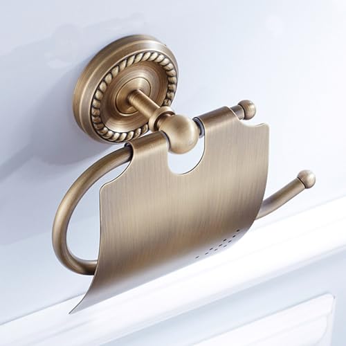 Antique Bronze Toilet Paper Holder for Bathroom Toilet Paper Roll Holder withlid Wall Mounted - color: Toilet Paper Holder Withlid