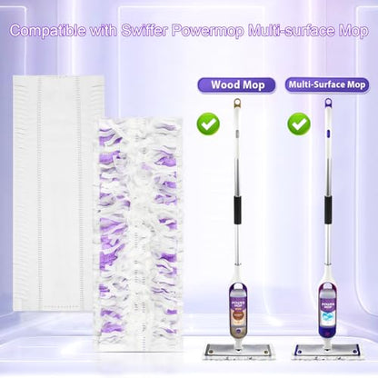 12 Pack Disposable Power Mop Refills Compatible with Swiffer Power Mop, for Swiffer Power Mop Pads, for Floor Cleaning, Unscented & Thickened Pads - size: 12 PowerMop Pads