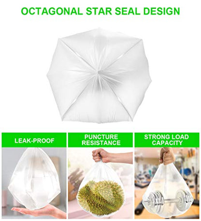FORID 1.2 Gallon Garbage Bags, 220 Count, Small, Clear –Wastebasket Bin Liners for Bathroom, Bedroom, Office, Garbage Can - Durable & Thick Trash Bag - style: 1.2 Gal (220 Count)
