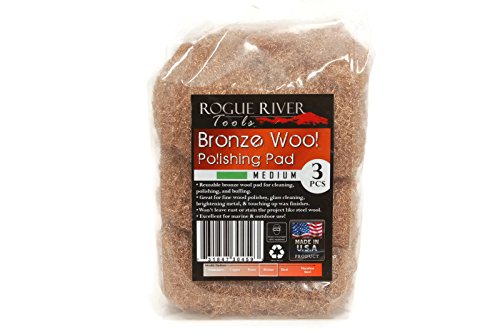 Rogue River Tools Bronze Wool Pads (3pc) - Medium - style: Medium