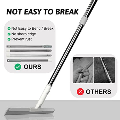 Floor Squeegee, Squeegee Broom for Floor with 62" Long Handle, Shower Squeegee for Tile Shower Walls,Garage, Deck, Bathroom, Glass,Window, Concrete Floor