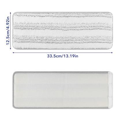 Microfiber Cleaning Pads for Flat Mop Bucket Set : 10 Packs 13" X 4.9" Washable Pads for Floor Cleaning Compatible with Tethys & Most 13 Inch Flat Mop Bucket System - color: 10 Packs - 10 Scrubby