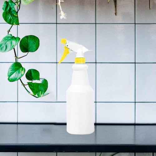 jojomis Spray Bottle Adjustable Nozzle 600 ml Heavy Duty Refillable for Hair Cleaning Solutions Kitchen Garden Plant Misting- Yellow