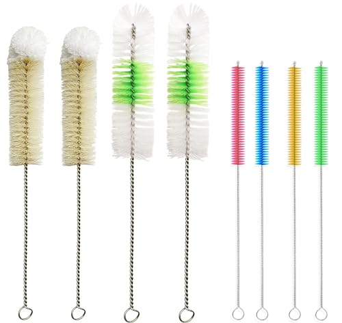 Hookah Cleaning Kit,Bottle Brush Set 8 Premium Cleaning Brushes Kit for Shisha Cleaning Water Bottle,Teapot Narrow Neck Glass Containers Hard-to-Reach Items