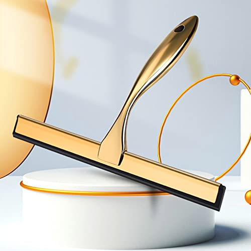Stainless Steel Shower Squeegee with Handle Silicone Rubber Strip Cleaner Bathroom for Kitchen