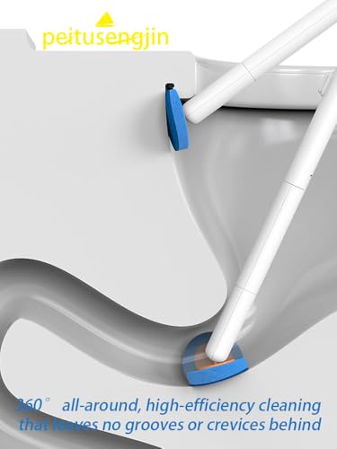 Disposable Toilet Brush,with 24 Refill Heads and Holder,Clean Brush Starter Kit,with 1 Toilet Wand, 1StorageCaddy and,3Fragrant Tablet, Toilet Wand Kit,Deep Cleaning Bathroom. - color: 1-24white