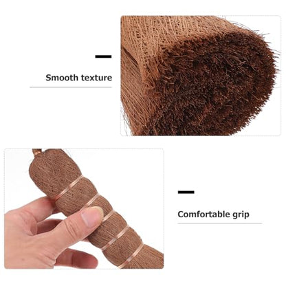 Abaodam Natural Palm Dish Scrub Brush Kitchen Washing Brush with Stiff Bristles for Home Kitchen Cleaning and Tableware Maintenance