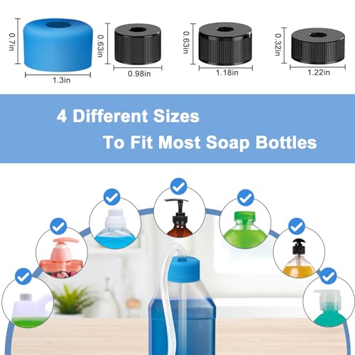 Sink Soap Dispenser Extension Tube Kit with Upgraded Check Valve, Premium 47" Under Counter Soap Dispenser Tube for Kitchen Sink, Powerful Suction, No More Refilling Tiny Bottle