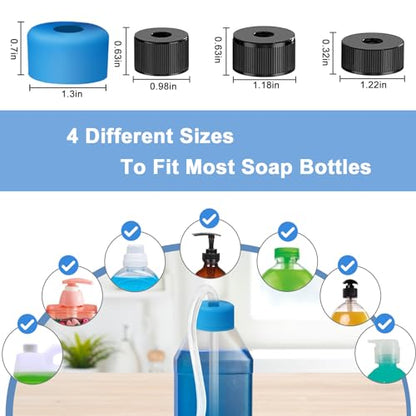 Sink Soap Dispenser Extension Tube Kit with Upgraded Check Valve, Premium 47" Under Counter Soap Dispenser Tube for Kitchen Sink, Powerful Suction, No More Refilling Tiny Bottle
