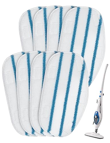 8 Pack Pur Steam Mop Pads Compatible with PurSteam ThermaPro 10-in-1 and 211 Steam Mop Cleaner Microfiber Pur Steam Mop Replacement Pad Washable Reusable Steam Mop Pads for Steamer Floor Cleaning - color: 8 Pack-pursteam Thermapro Steamer Mop Pad