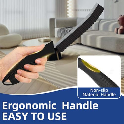 Magiware New Serrated Crevice Cleaning Brush, Hard Bristle Cleaning Tools for Household Use, Multifunctional Gap Cleaner Supplies for Kitchen, Bathroom,Toilet, Faucets, Grout, Car, Home Essentials - style: SERRATED-BLACK