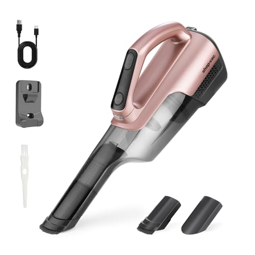 Shop-Vac S2 12V Handheld Vacuum Cordless, Dual-Speed Powerful Portable Car Vacuum Rechargeable, Wall-Mounted Lightweight Hand Vacuum for Home & Car, LED Light, HEPA Filter, Champagne Gold - color: Champagne Gold
