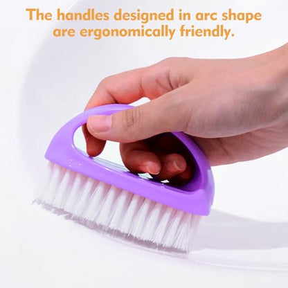 2 Pack Small Scrub Brush,Heavy Duty Stiff Nylon Bristles Cleaning Brush,Durable Small Cleaning Brush for Household Cleaning