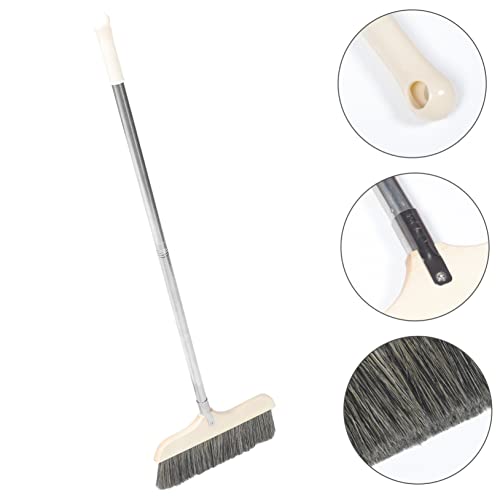 Beavorty Detachable Soft Bristle Broom with Long Handle Lightweight Indoor Cleaning Tool for Home Office Easy to Store Hardwood Floors and Carpets Space Saving Design